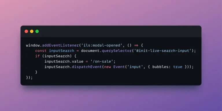 Display WooCommerce Products Automatically When Init Live Search Modal Opens