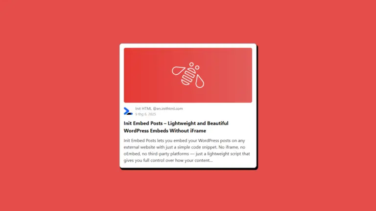 How to Control the Look of Init Embed Posts