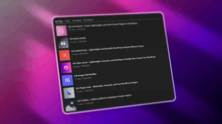 How to Enable Dark Mode for the Init View Count Plugin